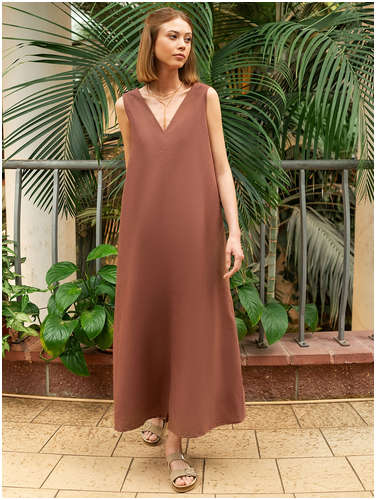 Сарафан женский текстильный в коричневом оттенке Mark Formelle / 103166982