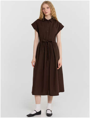 Платье женское коричневое Mark Formelle 103239318