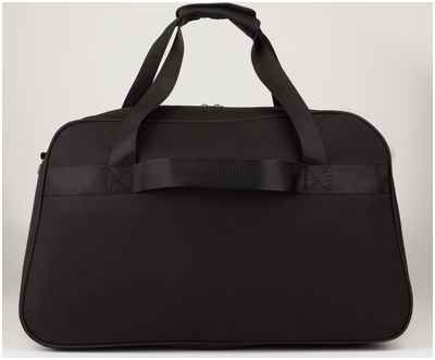 Сумка дорожная на молнии, 2 наружных кармана, держатель для чемодана, длинный ремень, цвет черный / 10336351 - вид 2