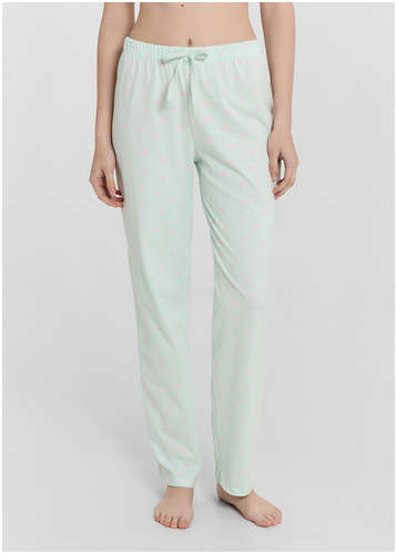 Брюки женские мятные с принтом Mark Formelle / 103239850 - вид 2
