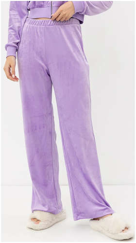 Свободные велюровые брюки фиолетового цвета Mark Formelle / 103167867 - вид 2