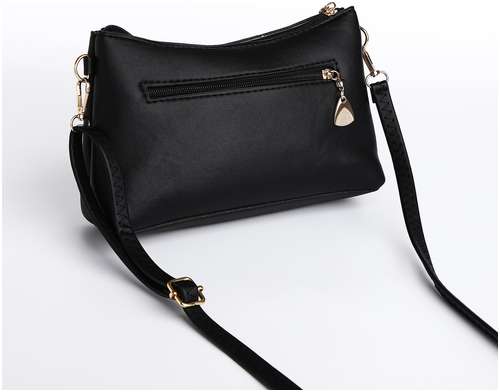 Сумка женская на молнии, цвет черный / 103162230 - вид 2