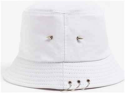 Панама женская minaku с кольцами, белая, размер 56-58 103107391