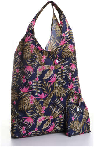 Сумка хозяйственная на кнопке, складная, цвет синий/разноцветный 103231143