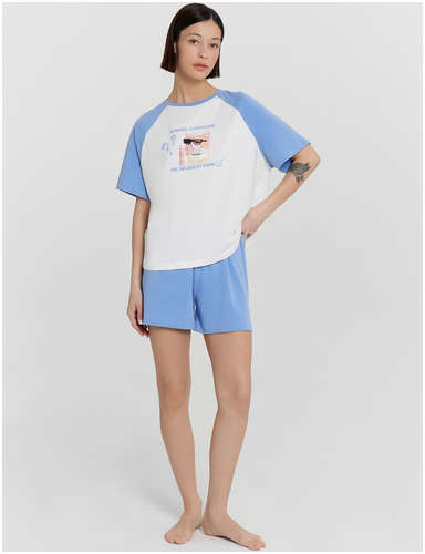 Комплект женский (футболка, шорты) Mark Formelle / 103234593 - вид 2