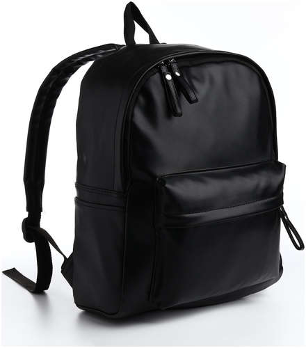 Рюкзак молодежный на молнии, 4 кармана, цвет черный / 103179267