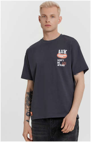 Футболка мужская серая с принтом и надписью Mark Formelle / 103235118 - вид 2