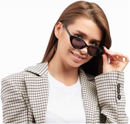 Очки солнцезащитные женские onesun, uv 400, дужка 14 см, ширина 15 см, линза 4.2×6.5 см, черные / 103162857 - вид 2