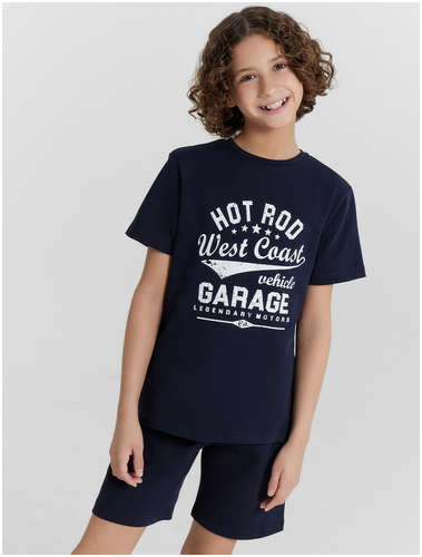 Комплект домашний для мальчиков синий с принтом Mark Formelle 103233234
