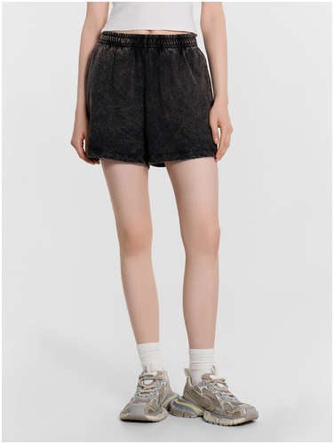 Шорты женские серые с обработкой эйсид Mark Formelle / 103240837 - вид 2