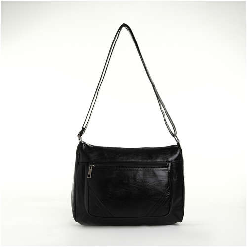 Сумка женская на молнии, цвет черный 103198436