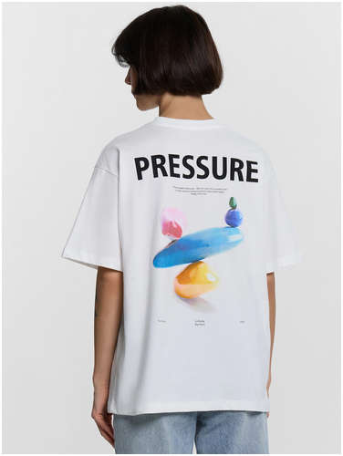 Футболка женская белая с принтом Mark Formelle 103238662