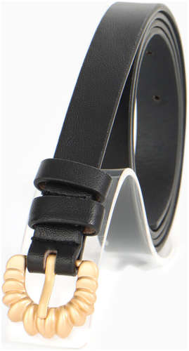 Ремень женский, ширина 1.8 см, пряжка металл, черный 103241522