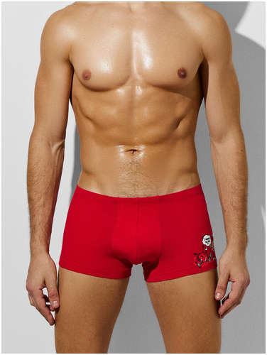 Трусы боксеры мужские красные с принтом Mark Formelle 103224948