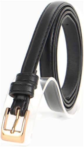 Ремень женский, ширина 1.3 см, пряжка металл, черный 103241546