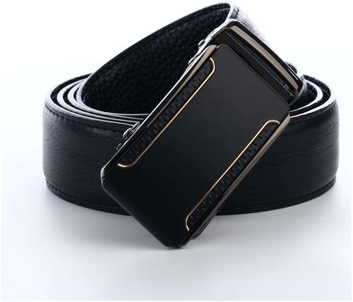 Ремень мужской, ширина 3,6 см, пряжка автомат, цвет черный / 103206775 - вид 2