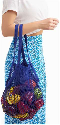 Сумка-авоська хозяйственная, клетка 1.5 см, фиолетовая TAKE IT EASY 103237173