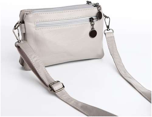 Сумка кросс-боди на молнии, цвет серый / 103162232 - вид 2
