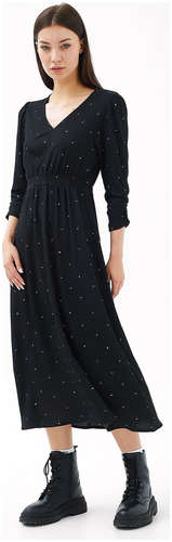 Платье женское черное в цветочки Mark Formelle 103176961