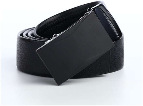 Ремень мужской, ширина 3,5 см, пряжка автомат, цвет черный / 103206418 - вид 2