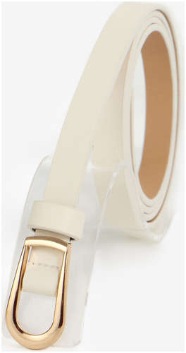 Ремень женский, ширина 1.2 см, пряжка металл, белый 103241520