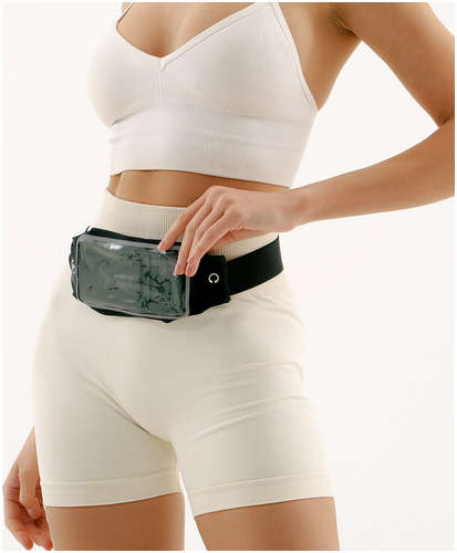 Сумка спортивная на пояс для телефона onlytop, 23 см, черная / 103224871 - вид 2