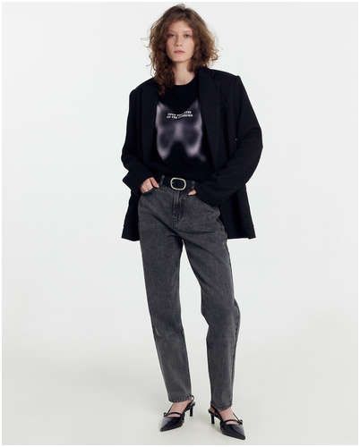 Футболка женская черная с печатью Mark Formelle / 103184010 - вид 2