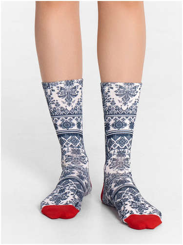 Носки женские высокие с принтом Mark Formelle 103217676