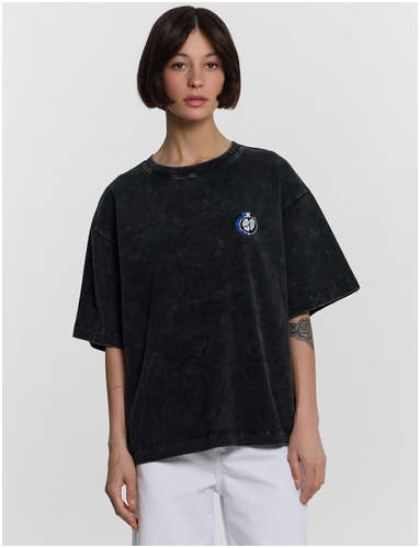 Футболка женская черная с принтом и надписью Mark Formelle / 103238796 - вид 2