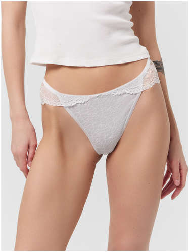 Трусы слипы женские серые с кружевом Mark Formelle / 103218537 - вид 2