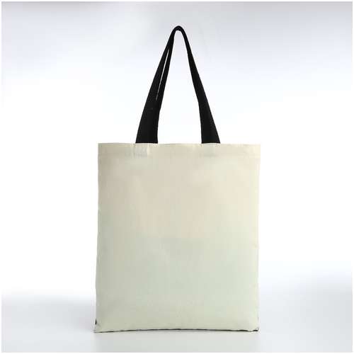 Сумка шопер без застежки, из текстиля, цвет бежевый / 103172814 - вид 2