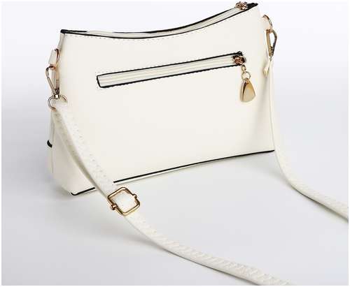 Сумка женская на молнии, цвет белый / 103162244 - вид 2