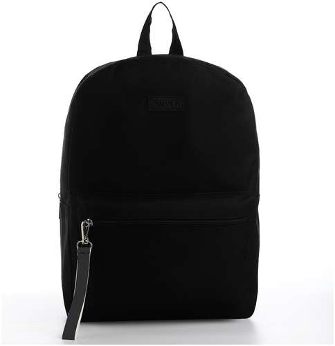 Рюкзак текстильный со светоотражающей стропой, 38х29х11 см, черный NAZAMOK / 103165292 - вид 2