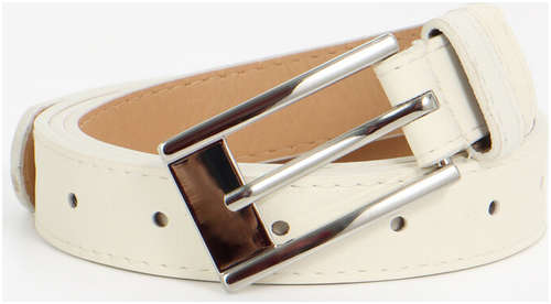 Ремень женский, ширина 2.7 см, пряжка металл, белый / 103241499 - вид 2