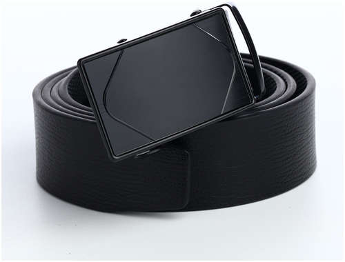 Ремень мужской, ширина 3,5 см, пряжка автомат, цвет черный 103206549