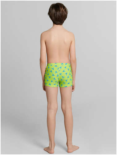 Трусы купальные для мальчиков салатовые с принтом Mark Formelle / 103228723 - вид 2