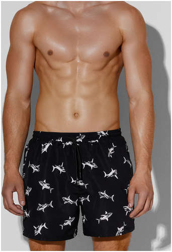 Плавательные шорты мужские синие с принтом Mark Formelle 103230261