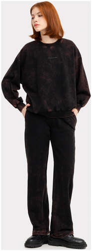 Брюки женские черные с оригинальным принтом Mark Formelle / 103167267 - вид 2