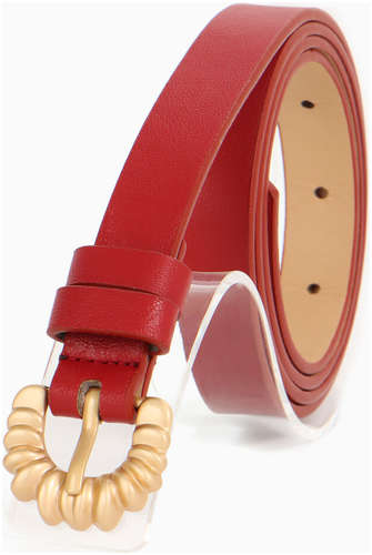 Ремень женский, ширина 1.8 см, пряжка металл, красный 103241553