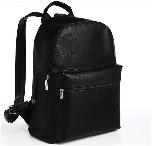 Рюкзак городской textura из искусственной кожи на молнии, наружный карман, цвет черный 103163798