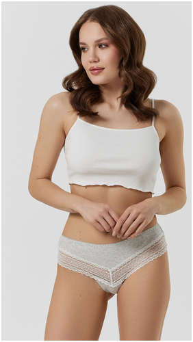 Трусы слипы женские с кружевом серые Mark Formelle 103233203