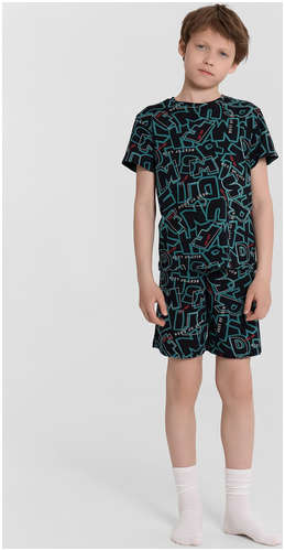 Комплект домашний для мальчиков черный с принтом Mark Formelle 103240713