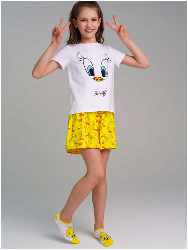 Комплект трикотажный фуфайка футболка шорты пижама PLAYTODAY / 103188768