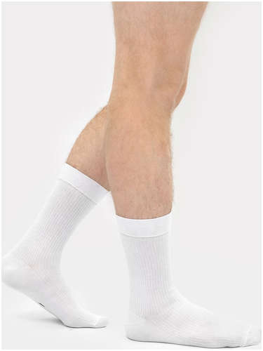 Носки высокие мужские белого цвета Mark Formelle 103226512