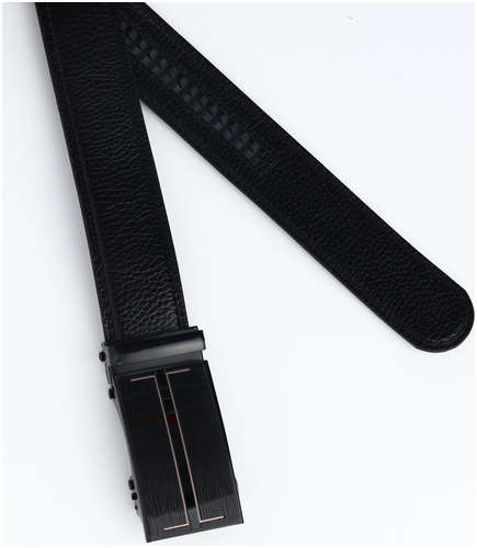 Ремень мужской, ширина 3,5 см, пряжка автомат, цвет черный / 103202151 - вид 2