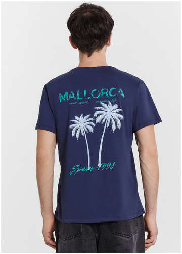 Футболка мужская синяя с принтом Mark Formelle 103238960