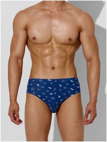 Трусы плавки мужские синие с принтом Mark Formelle 103240806