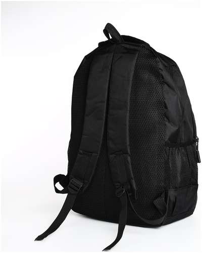Рюкзак мужской на молнии, 4 наружных кармана, цвет черный / 103161697 - вид 2