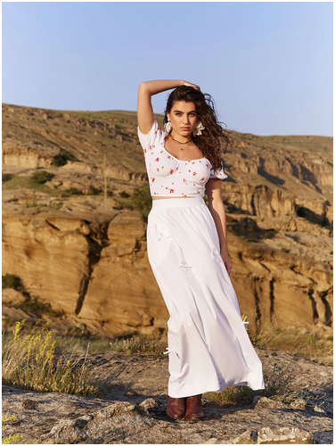 Юбка женская белая с бантиками Mark Formelle 103239914