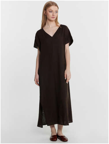 Платье домашнее женское коричневое Mark Formelle / 103224847 - вид 2